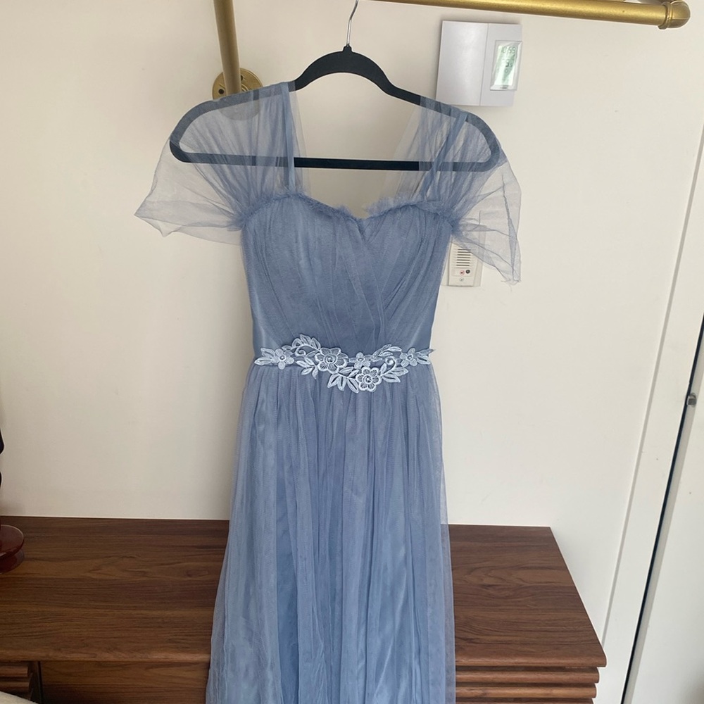 Formal Light Blue Tulle Dress - Size S - Picture 3 of 12